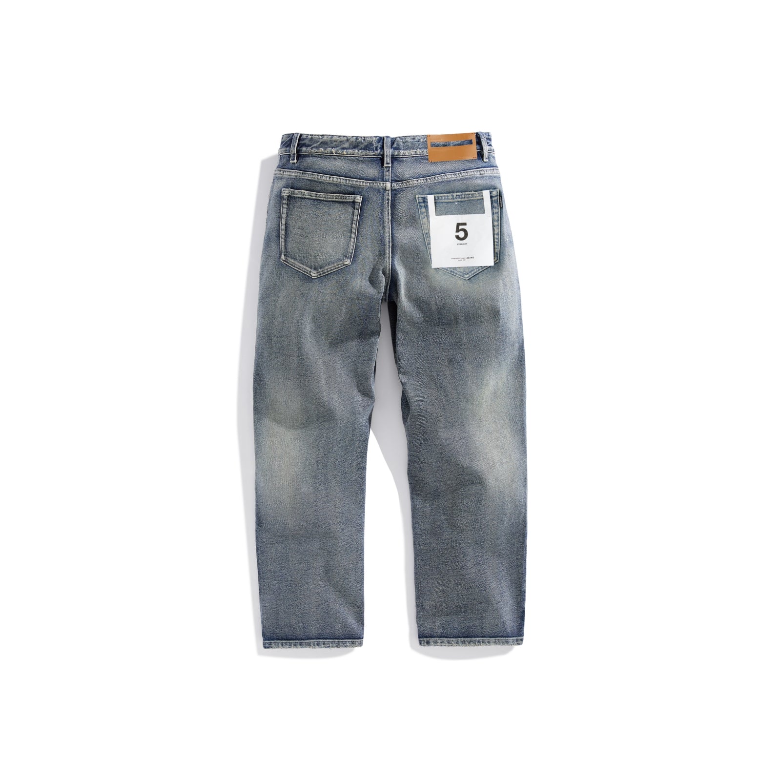 Men's Bleached Straight Jeans