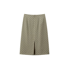 Women's Straight Polka-Dot Skirt
