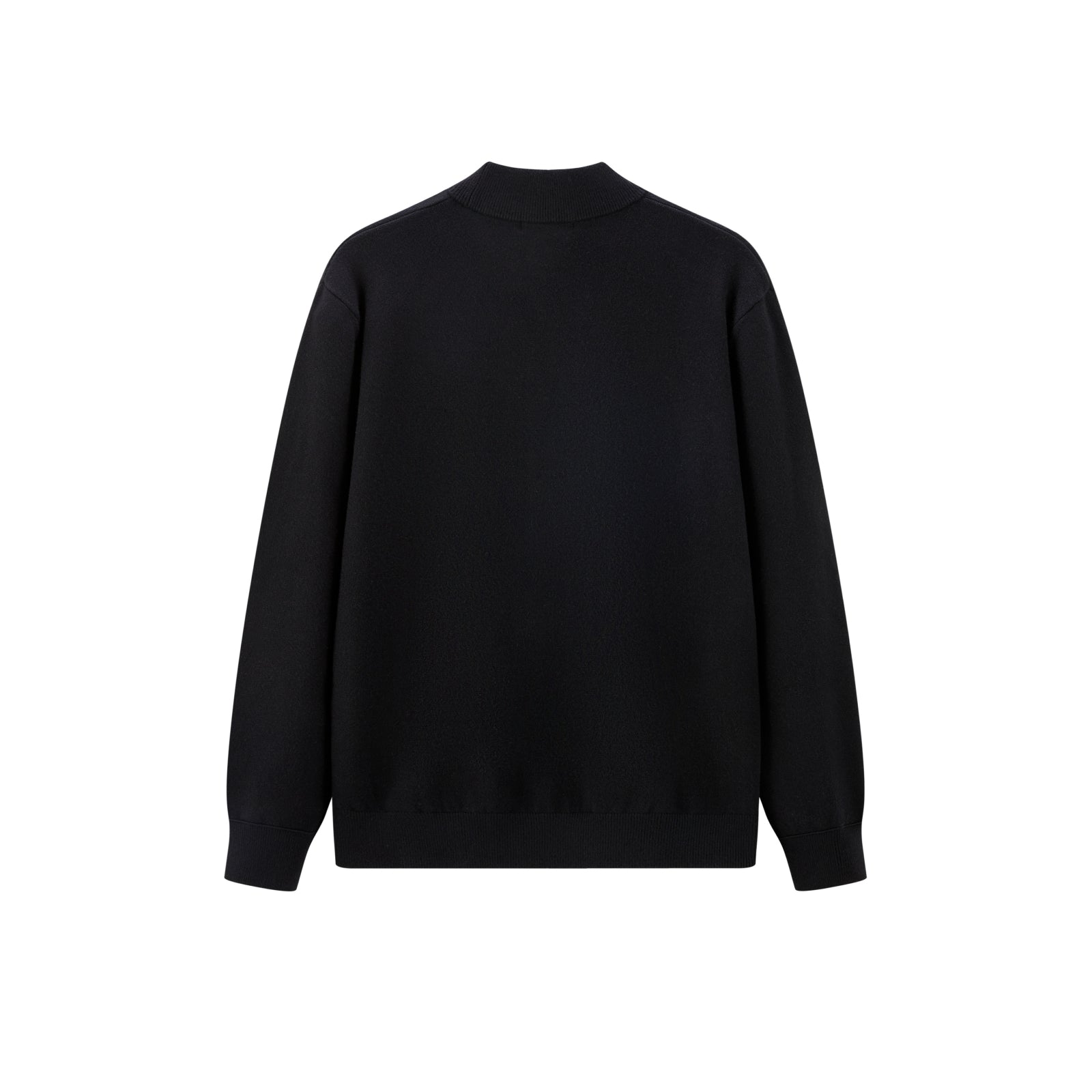 Men's Black Mock Neck Pullover