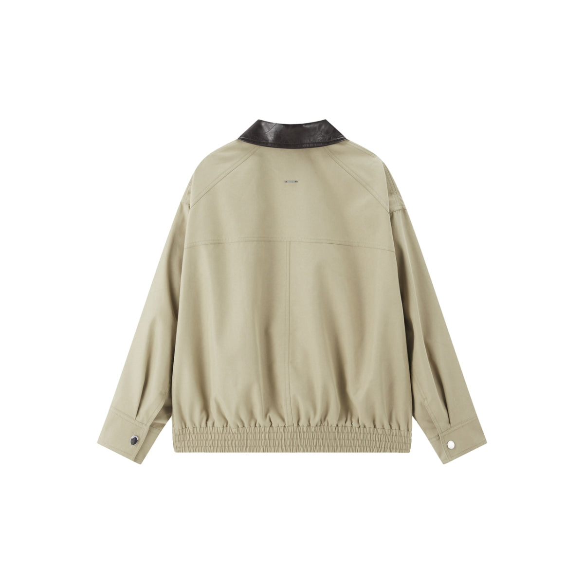 Women's Barn-Style Contrast PU Collar Jacket