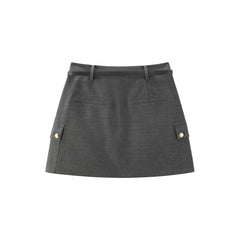 Women's Belted Cargo Skirt