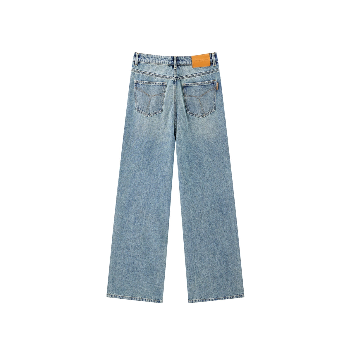 Women's High-Waisted Wide-Leg Cotton Jeans