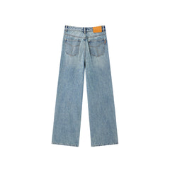 Women's High-Waisted Wide-Leg Cotton Jeans