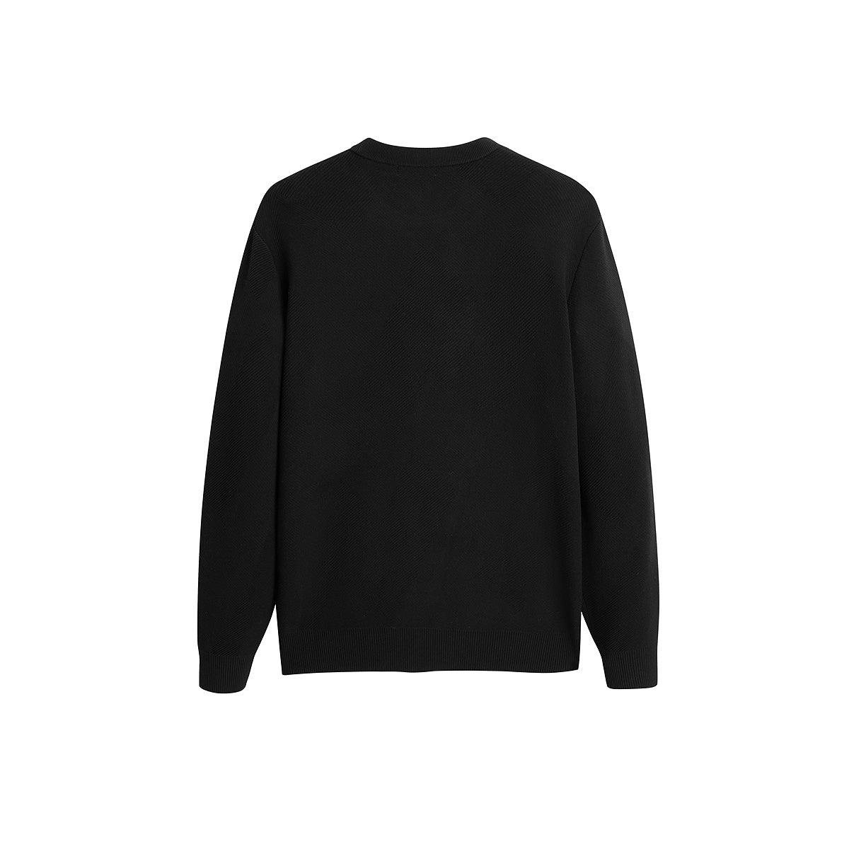 Men's Solid Texture Pullover Sweater