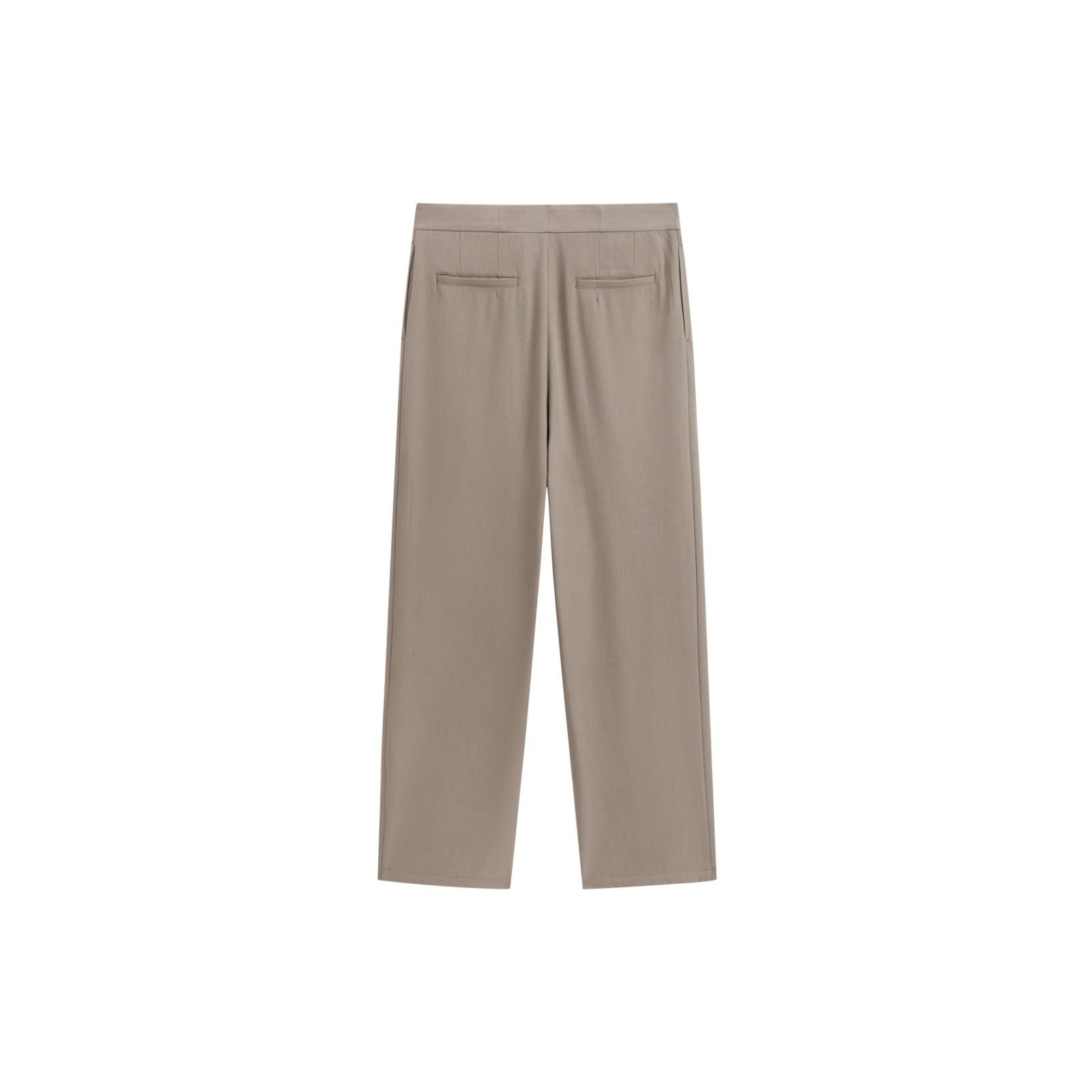 Men's Straight Pleated Pants