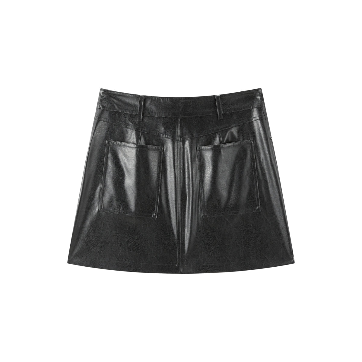 Women's Asymmetric Brushed PU Mini Skirt