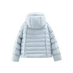 Women's Solid Quilted Oversized Hooded Down Jacket
