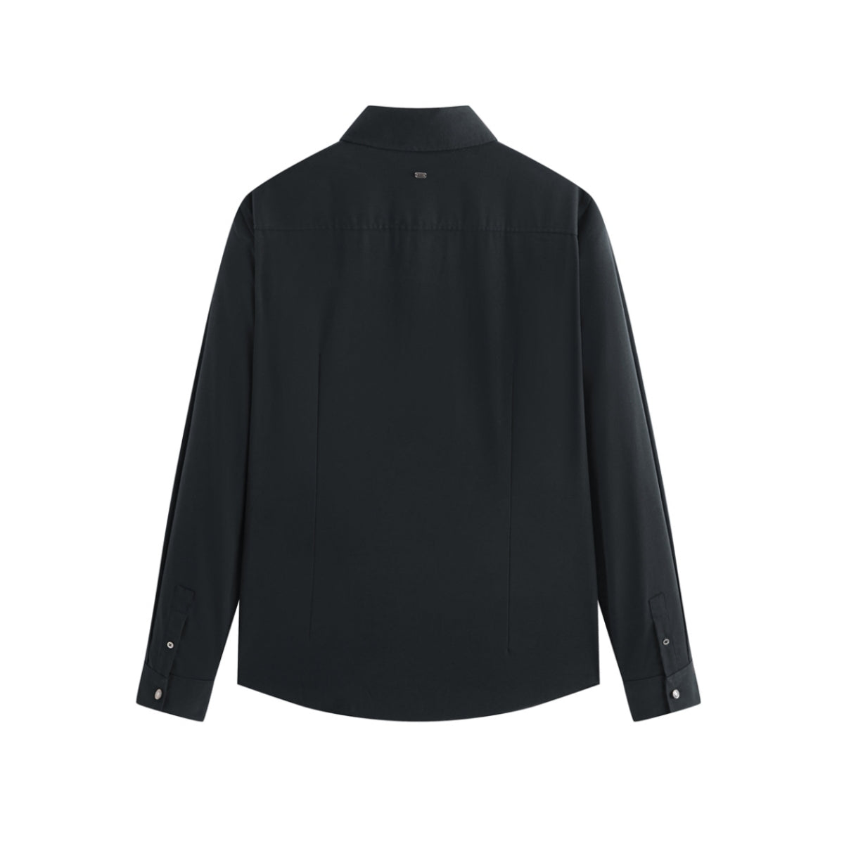 Men's Solid Shirt with Metallic Detail