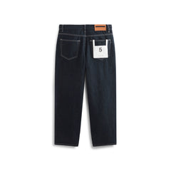 Men's Cotton Straight-Leg Jeans with Contrast Topstitching