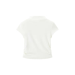 Women's Mock Neck Slim-Fit Solid T-Shirt