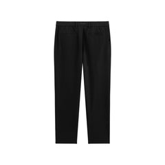 Men's Elastic-Waist Straight-Leg Dress Trousers