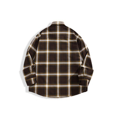 Men's Cotton Shirt with Plaid Print