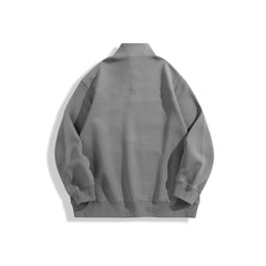 Men's Embroidery Stand Collar Sweatshirt