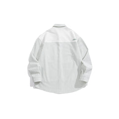 Men's Pinstripe Embroidered Shirt