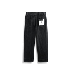 Men's Raw Indigo Washed Wide-Leg Jeans