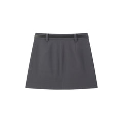 Women's A-Line Mini Skirt with Detachable Belt
