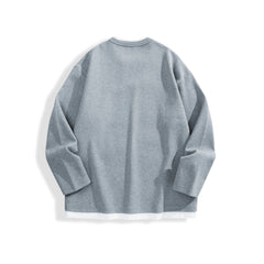 Men's Heavyweight Gray Layered-Look Long-Sleeve T-Shirt