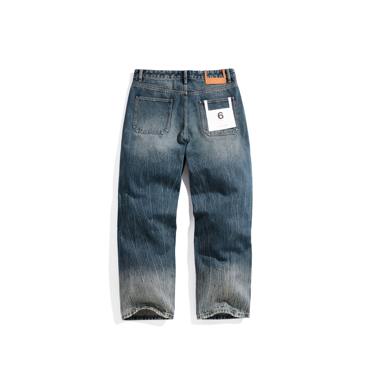 Men's Vintage Washed Wide-Leg Jeans