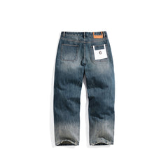 Men's Vintage Washed Wide-Leg Jeans