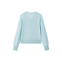 Women's Pure Wool Cropped Cardigan