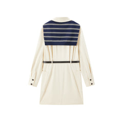 Women's Shirt Dress with Detachable Shawl