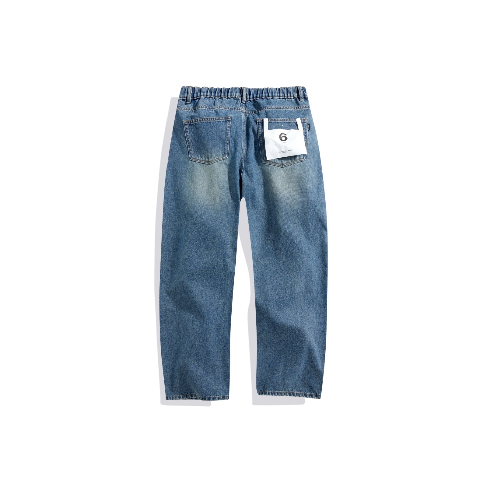 Men's Drawstring Waist Wide Leg Jeans