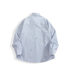 Men's Seersucker Striped Shirt