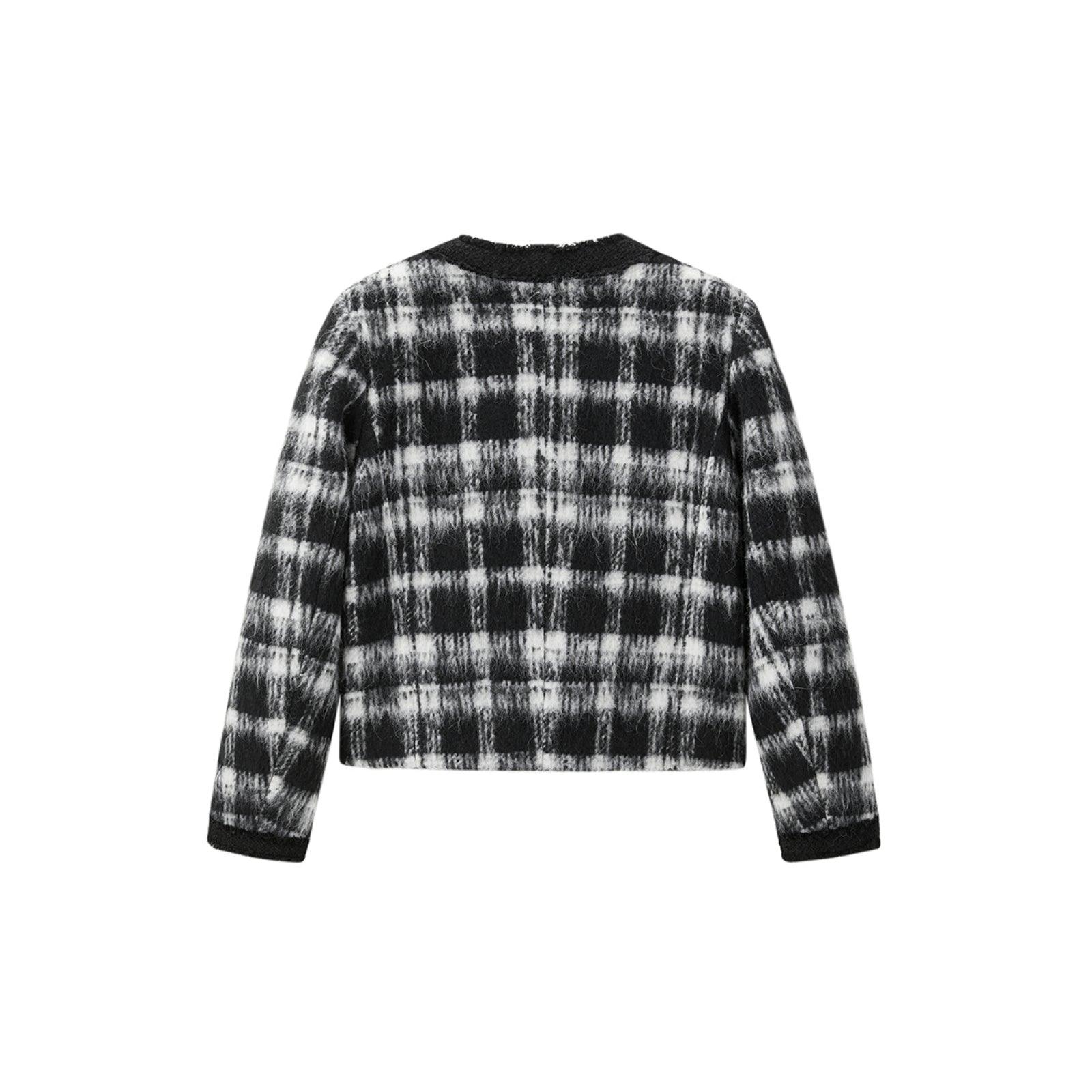 Women's Vintage Plaid Texture Jacket