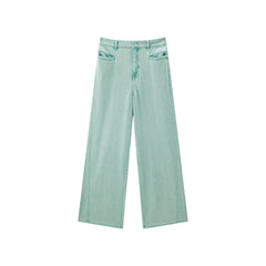 Women's Turquoise High-Waisted Jeans