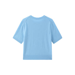 Women's Cashmere-Blend Short-Sleeve Knit Top