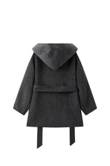Women's Double-Face Wool Robe Cape Coat