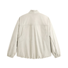 Men's Stand-Collar Jacket with Elastic Hem