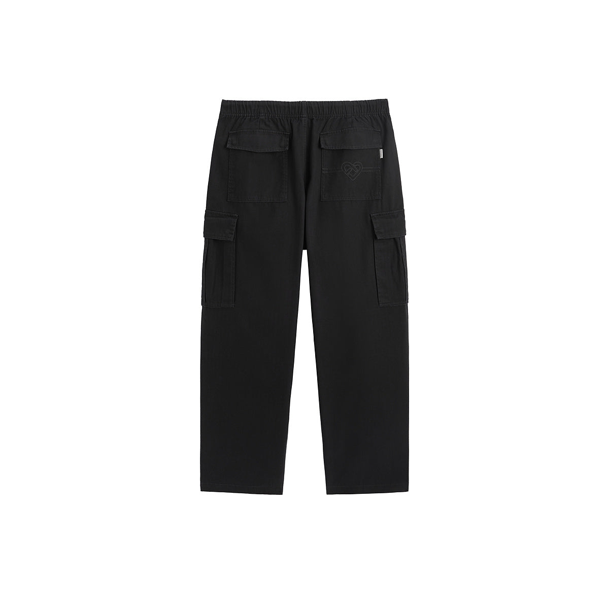 Men's Black Straight Cargo Pants