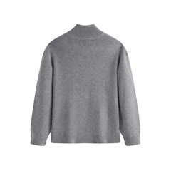 Men's Relaxed Half-Placket Knit Sweater