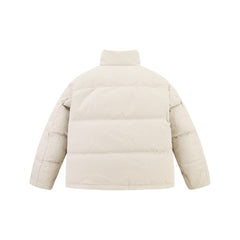Men's Textured Jacquard Stand-Collar Down Jacket
