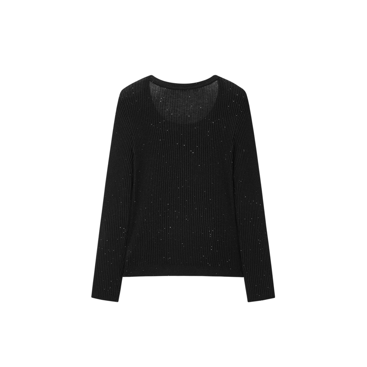 Women's Sequined Round Neck Knit Pullover