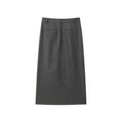 Women's Asymmetric-Slit Midi Skirt