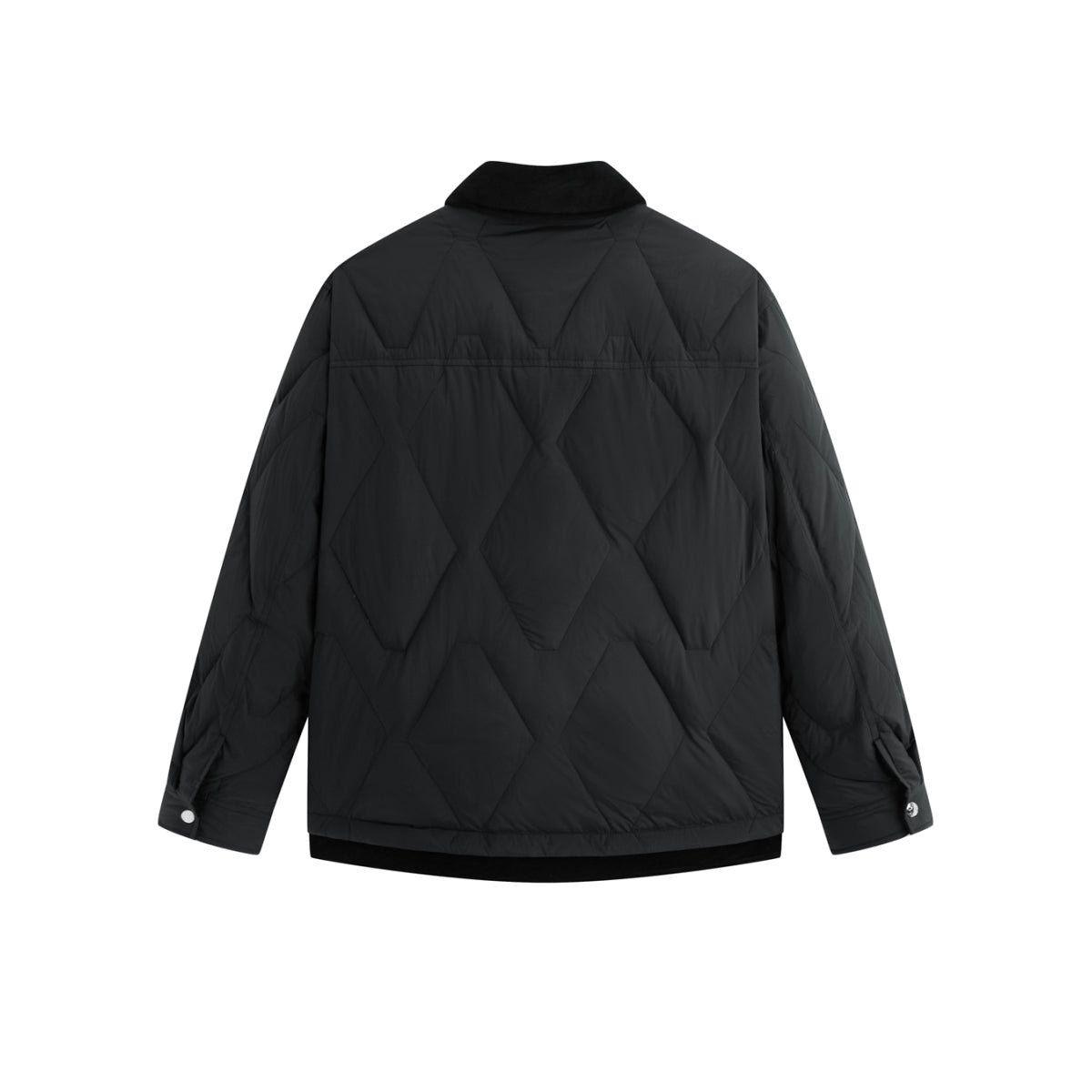 Men's Down Jacket with Corduroy Collar