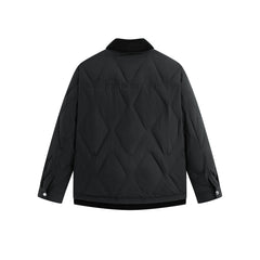 Men's Down Jacket with Corduroy Collar