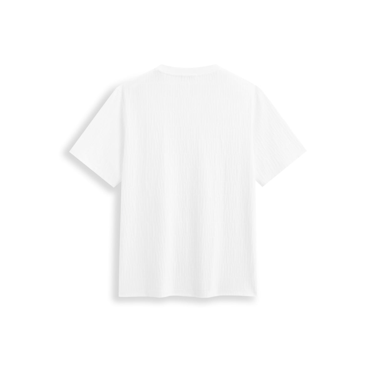 Men's Jacquard Textured T-Shirt with Metal Detail