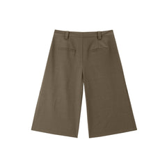 Women's Pleated Cropped Straight-Leg Pants