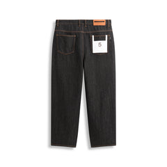 Men's Vintage Washed Jeans with Contrast Topstitching