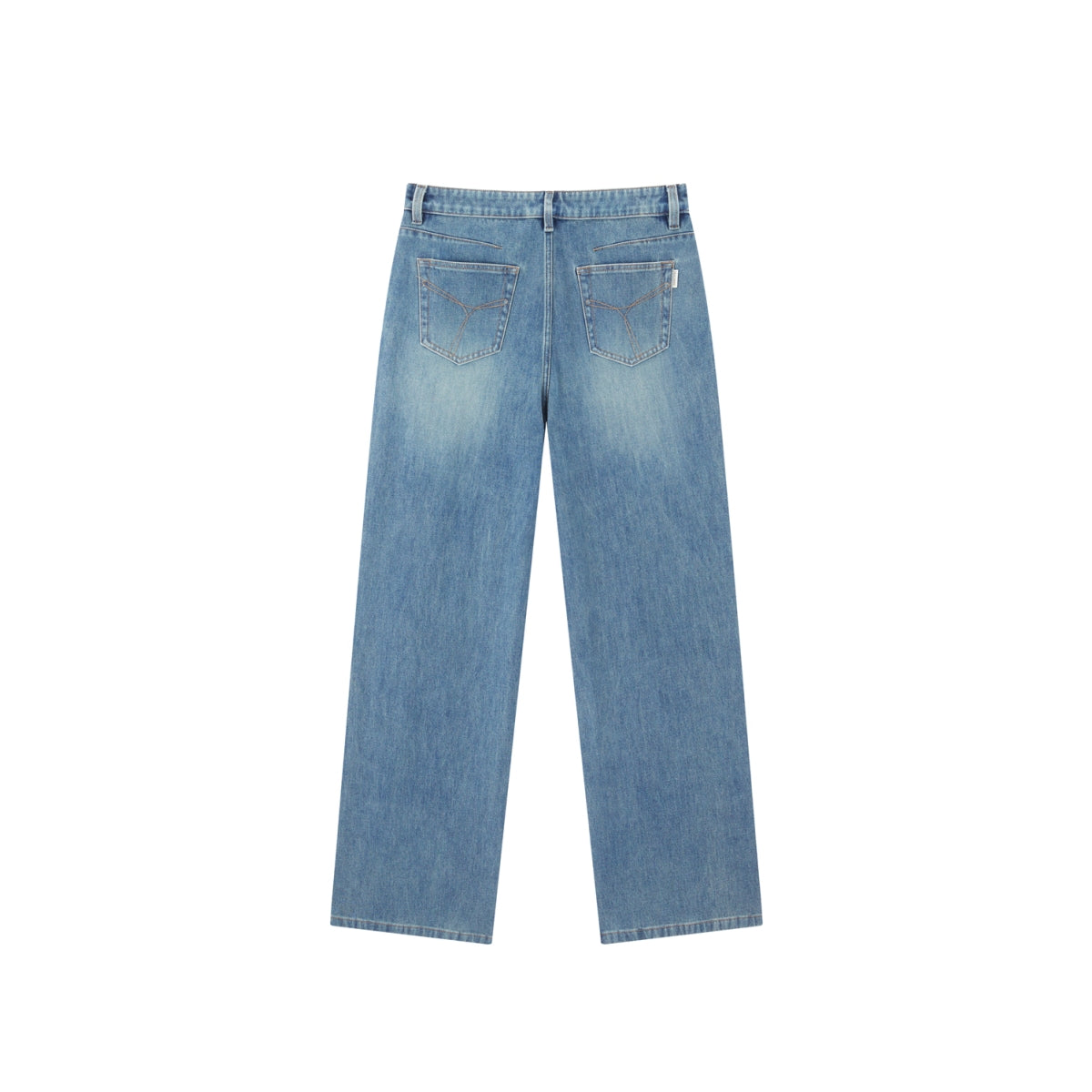 Women's Washed Straight-Leg Jeans