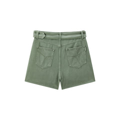 Women's High-Waisted Cotton Denim Shorts
