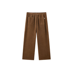 Men's Drawstring Textured Straight Pants