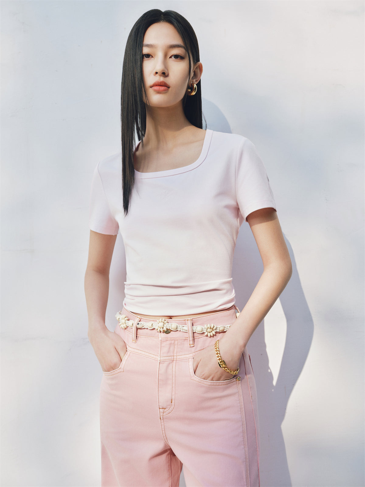 Women's Slim-Fit Cooling U-Neck T-Shirt