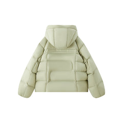 Women's Short Curved-Quilted Thermal Puffer Jacket