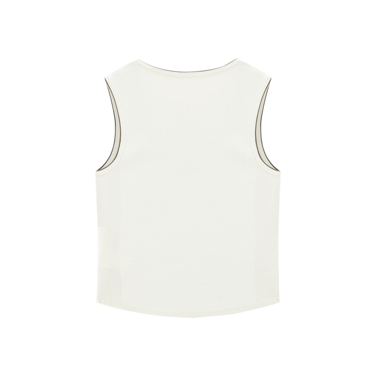 Women's Contrast U-Neck Knit Tank Top