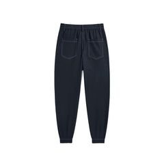 Men's Contrast-Stitch Embroidered Jogger Pants