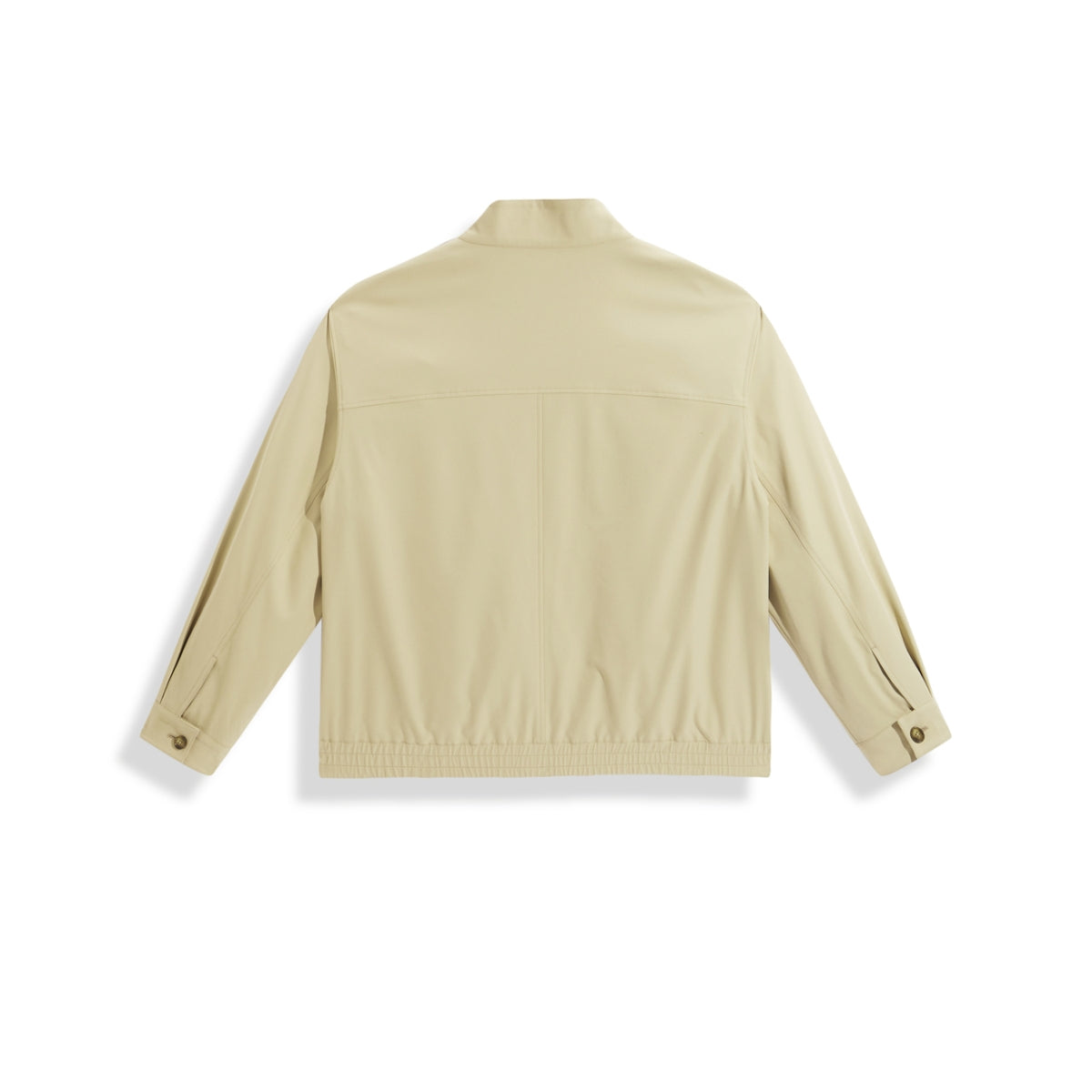 Men's Khaki Harrington Jacket with Plaid Lining